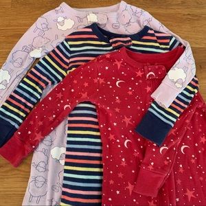 Set of 3 Old Navy footie pajamas
